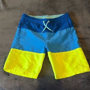 Cat & Jack Blue & Yellow Swim Trunks